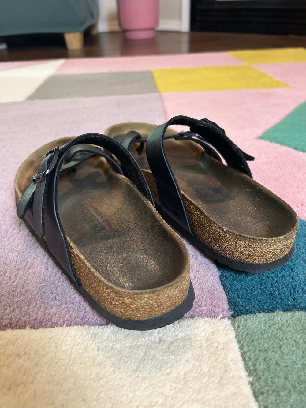 Birkenstock Mayari Black Oiled Leather Sandal size 38.5 - Picture 5 of 17